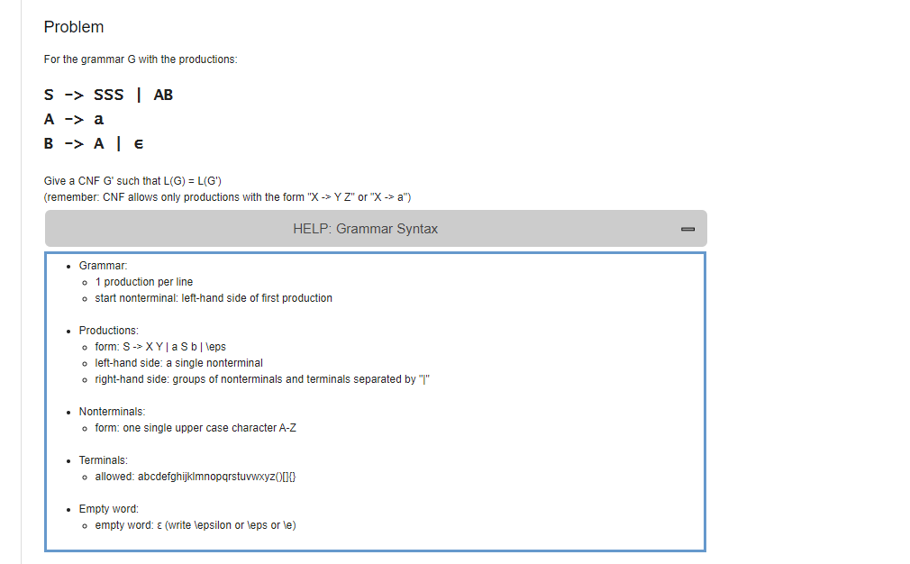 Solved Problem For The Grammar G With The Productions S Chegg Com