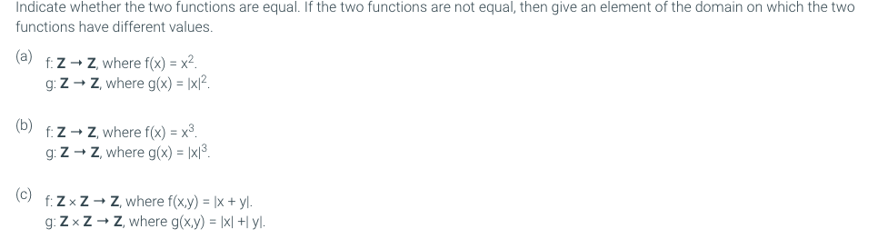 solved-indicate-whether-the-two-functions-are-equal-if-the-chegg