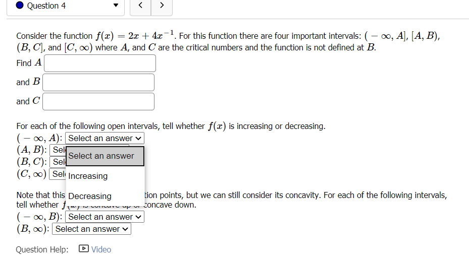 Solved Question 4 Consider the function f(x) = 2x + 4x | Chegg.com