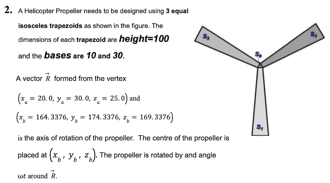 Solved 2. A Helicopter Propeller needs to be designed using | Chegg.com