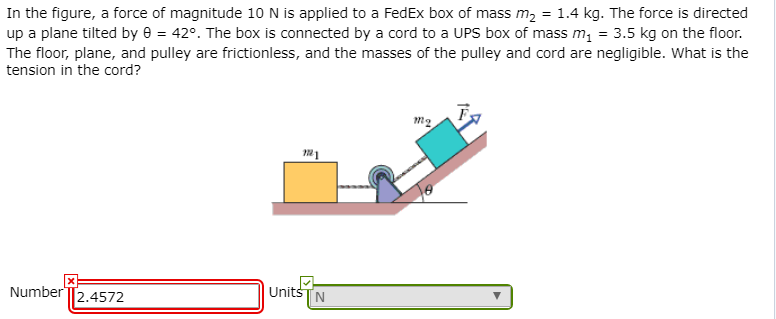 Solved In the figure, a force of magnitude 10 N is applied | Chegg.com