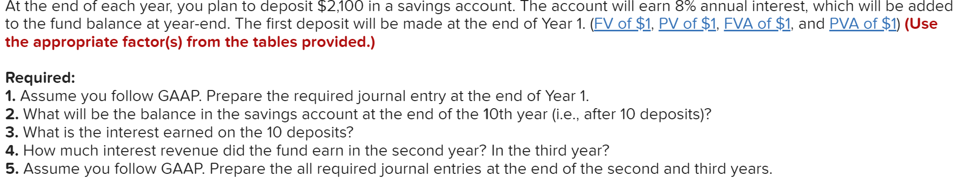 Solved At the end of each year, you plan to deposit $2,100 | Chegg.com