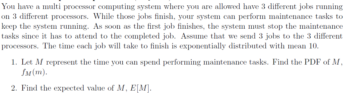 Solved You have a multi processor computing system where you | Chegg.com