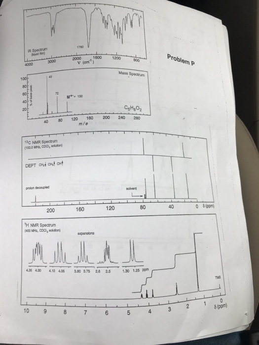 IR Spectrum Problem p 2000 1600 1200 4000 V (am) Mass | Chegg.com