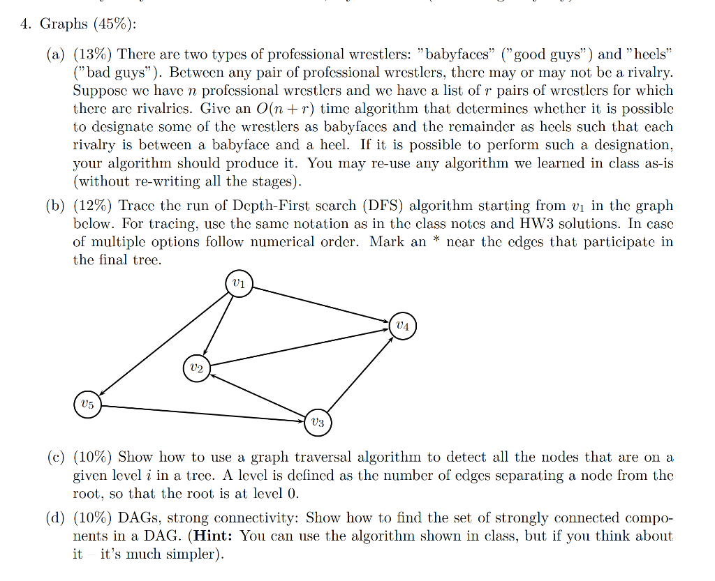 4. Graphs (45) (a) (13) There are two types of