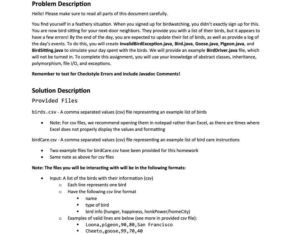Solved Problem Description Hello! Please make sure to read | Chegg.com
