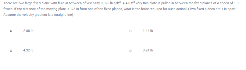Solved There are two large fixed plane with fluid in between | Chegg.com