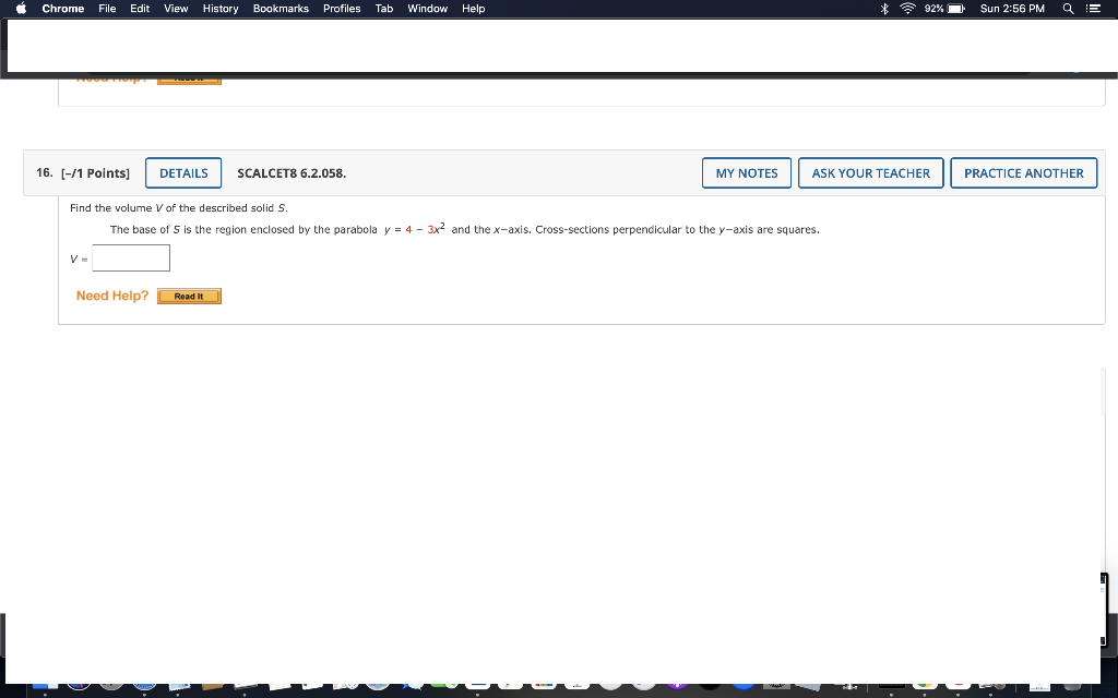 Solved Find the volume V of the described solid S. The base