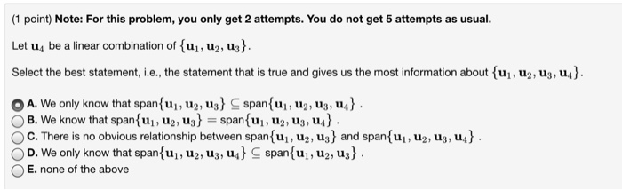 Solved 1 point) Note: For this problem, you only get 2 | Chegg.com