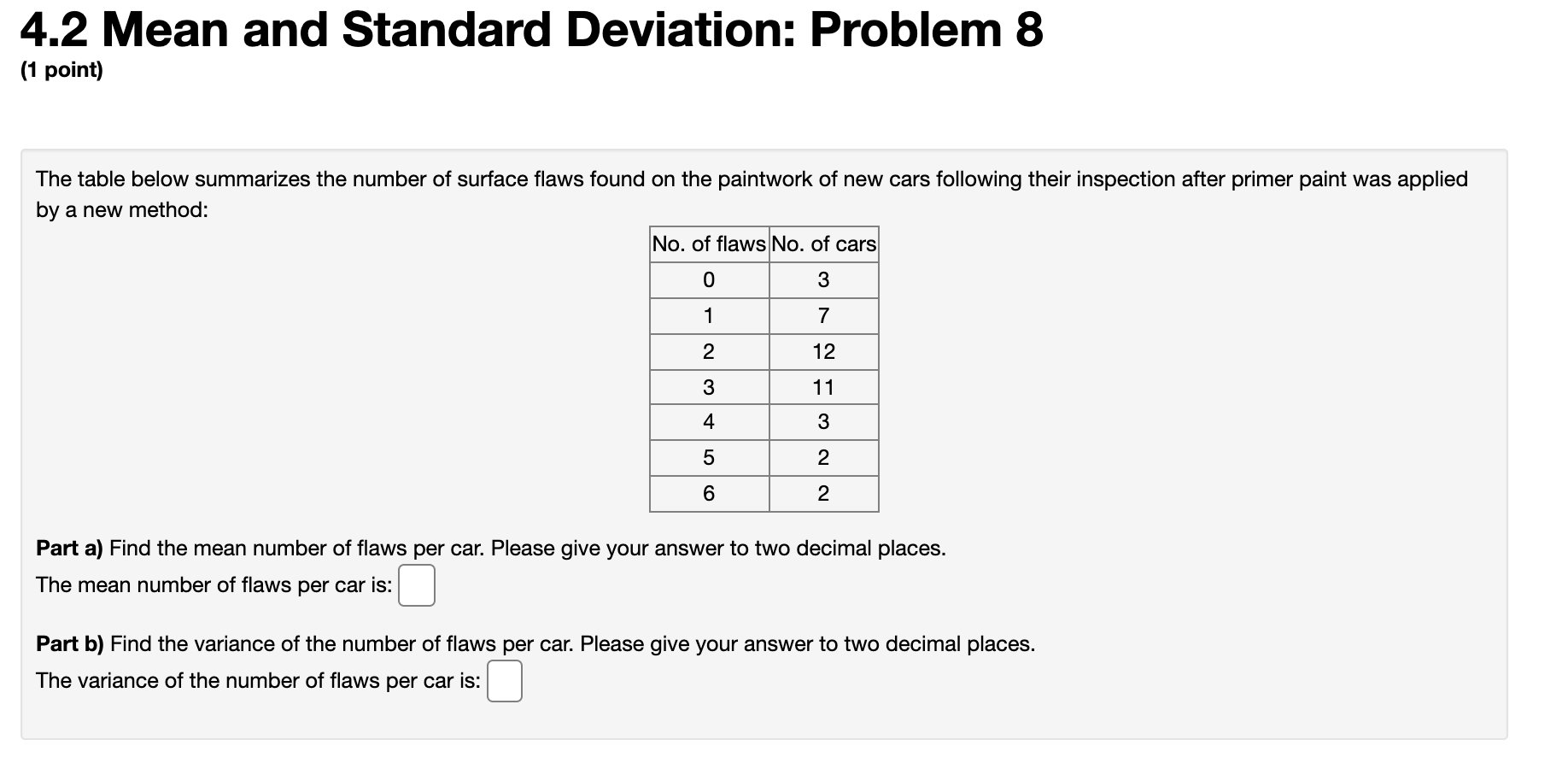 Solved The table below summarizes the number of surface