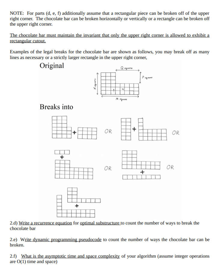 Solved 2 Give Me A Break For A Chocolate Bar Imagine Chegg Com