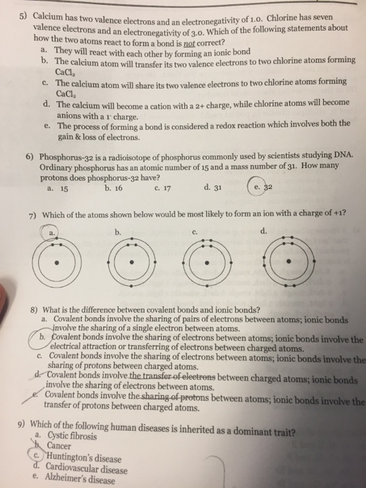Solved Calcium has two valence electrons and an