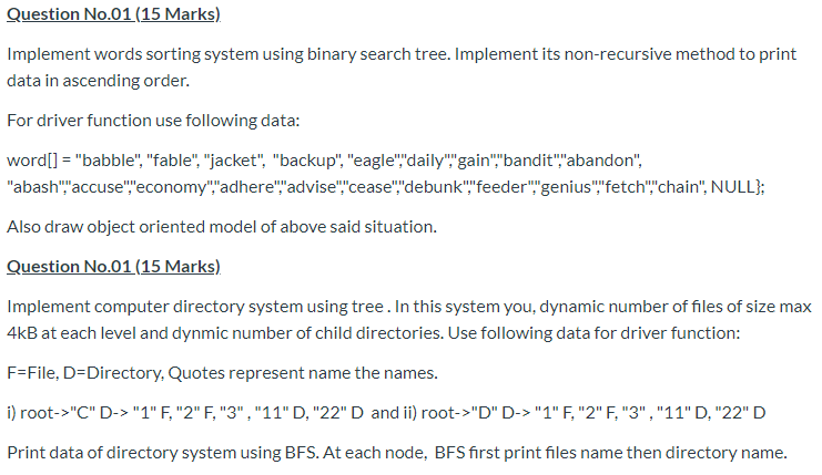 Solved Kindly do this in C++ as this is a question of Data | Chegg.com