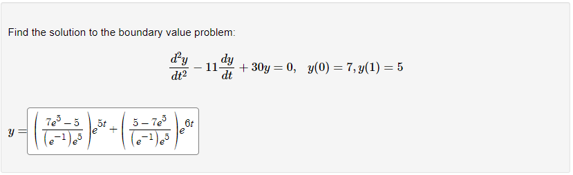 Solved Find the solution to the boundary value problem: | Chegg.com