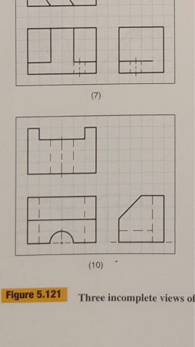 Solved Figure 5.121 Three incomplete views of | Chegg.com