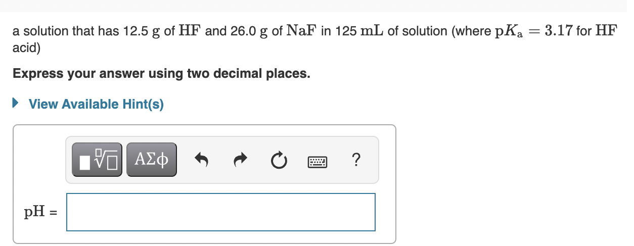 Solved Use The Henderson Hasselbalch Equation To Calculate Chegg Com