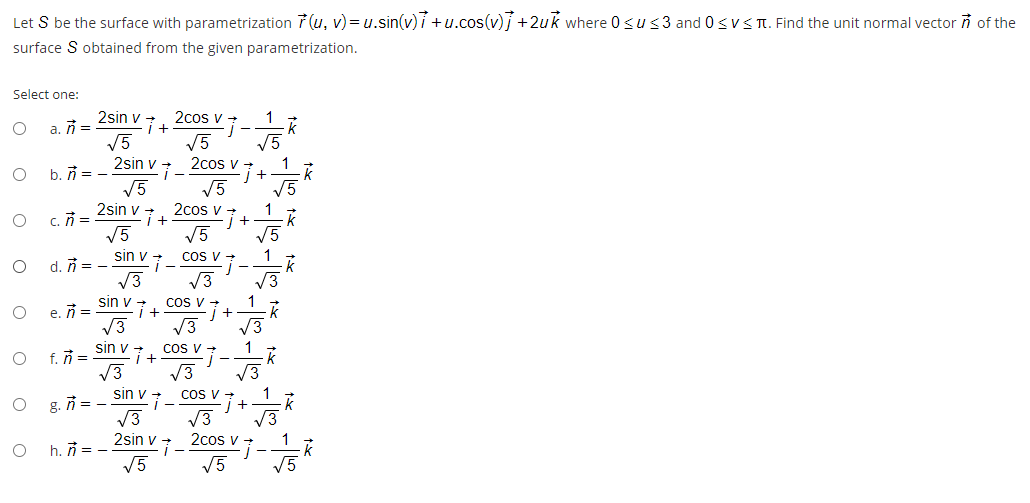 Solved Let S Be The Surface With Parametrization 1 U V Chegg Com