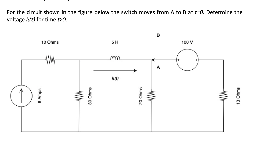 Solved For The Circuit Shown In The Figure Below The Switch | Chegg.com