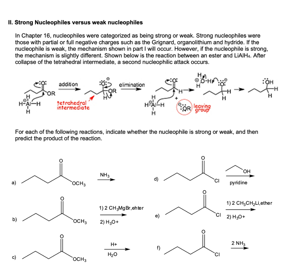 solved-ii-strong-nucleophiles-versus-weak-nucleophiles-in-chegg