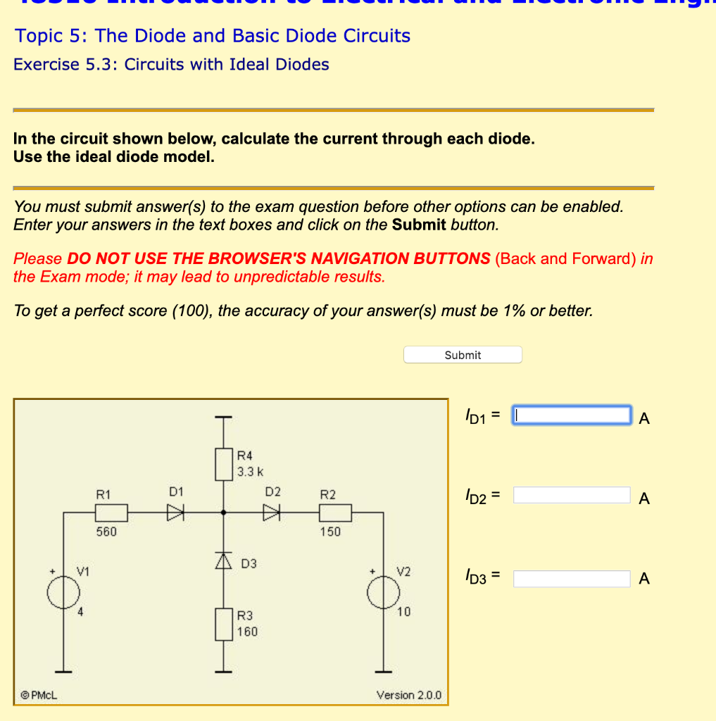 Solved Topic 5: The Diode And Basic Diode Circuits Exercise | Chegg.com