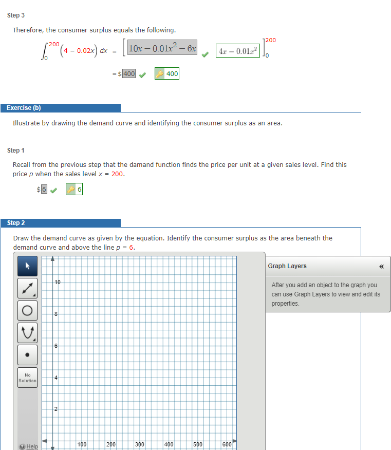 Solved Step 3 Therefore, the consumer surplus equals the | Chegg.com