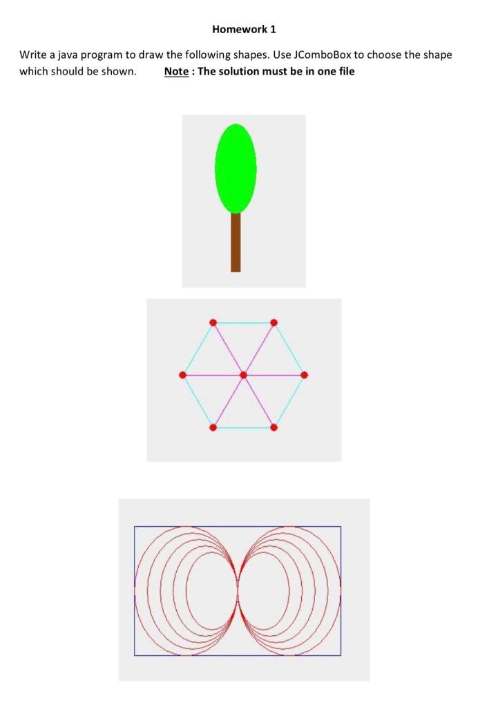 Solved Homework 1 Write a java program to draw the following | Chegg.com