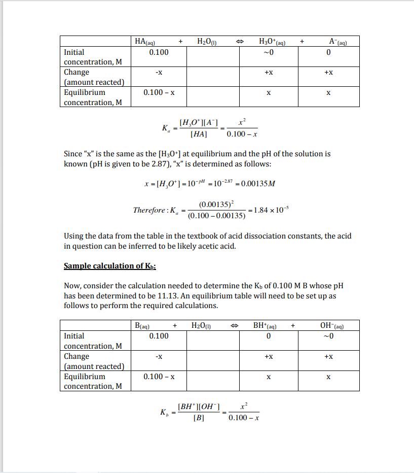 Solved 1 EXPERIMENT B5: ACID/BASE DISSOCIATION CONSTANT | Chegg.com