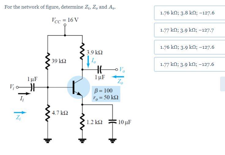 Solved For The Network Of Figure, Determine Zi, Z, And Ay. | Chegg.com