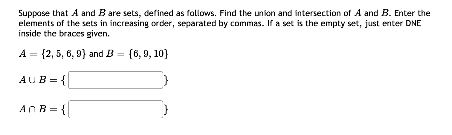 Solved Suppose that A and B are sets, defined as follows. | Chegg.com