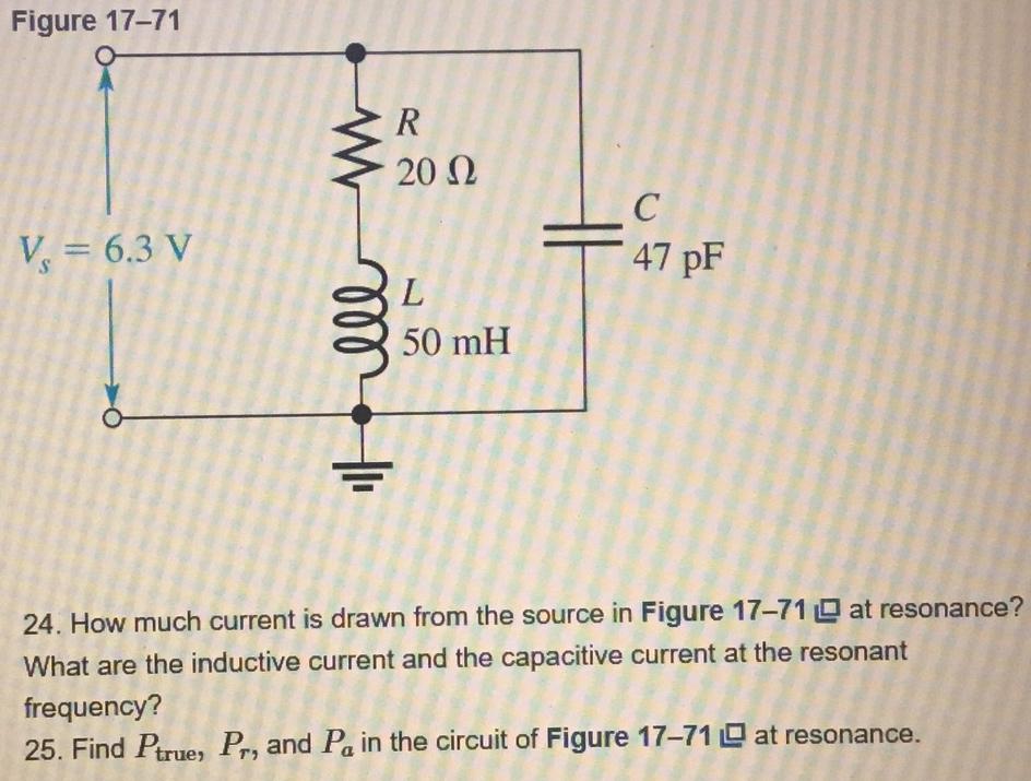 Solved 24. How much current is drawn from the source in | Chegg.com