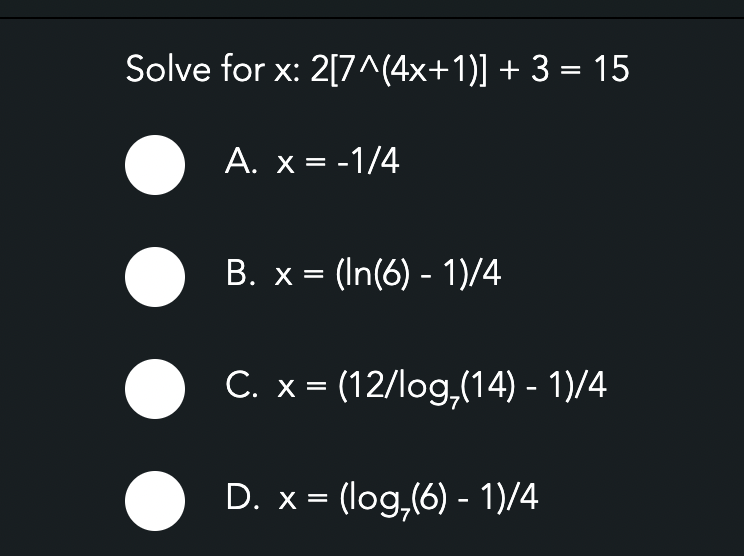 1 5x 7 4 2 5x 14 4