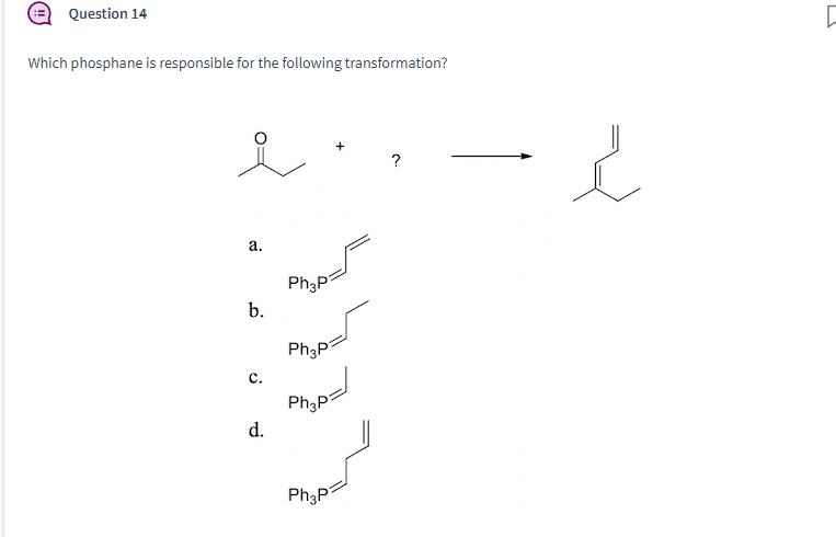 Solved Which phosphane is responsible for the following
