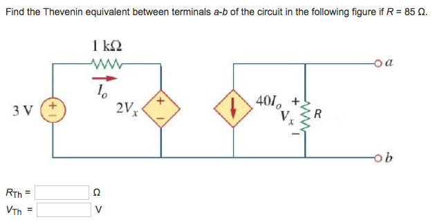 Solved Find The Thevenin Equivalent Between Terminals A-b Of | Chegg.com