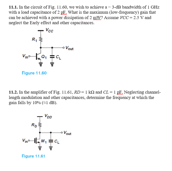Solved 11.1. In the circuit of Fig. 11.60 , we wish to | Chegg.com