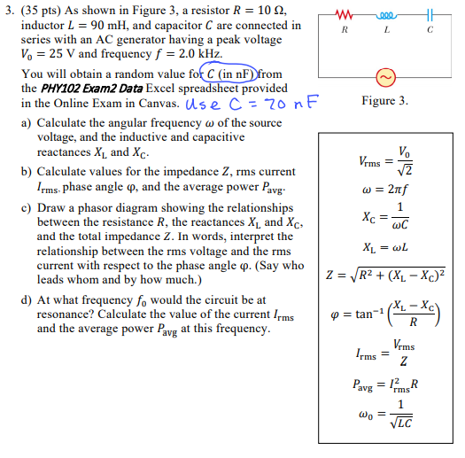 Solved 2002 L R с 3. (35 pts) As shown in Figure 3, a | Chegg.com