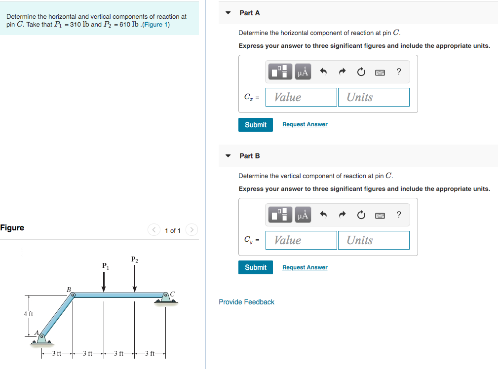 Solved Part A Determine The Horizontal And Vertical | Chegg.com