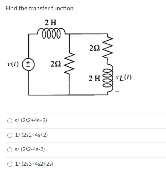 Solved Find the transfer function 2H 0000 292 1'(1) (+ 232 | Chegg.com