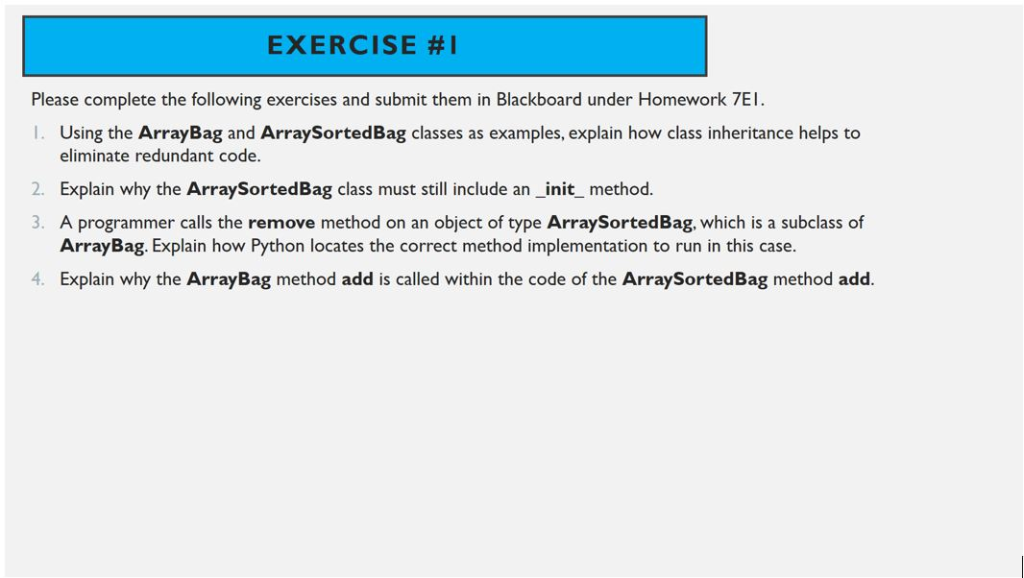 Solved EXERCISE #1 Please complete the following exercises | Chegg.com