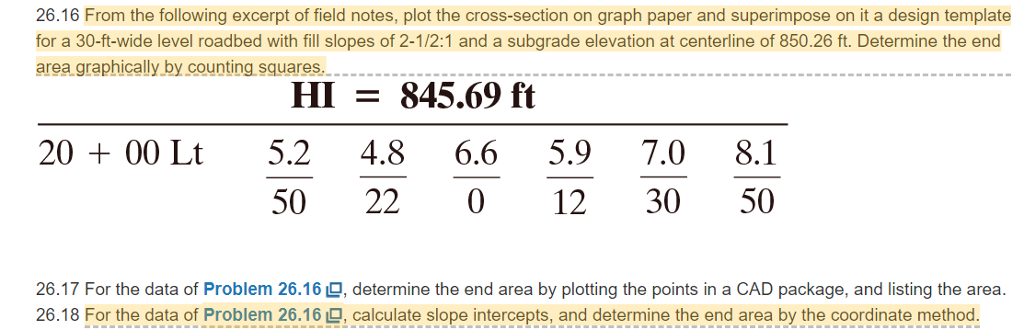 Cross Section Field Note Examples