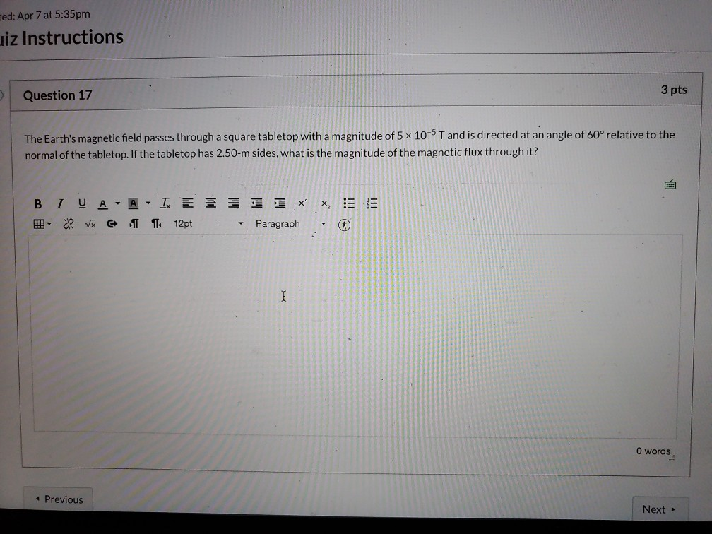 Solved ed: Apr 7 at 5:35pm iz Instructions Question 17 3 pts | Chegg.com