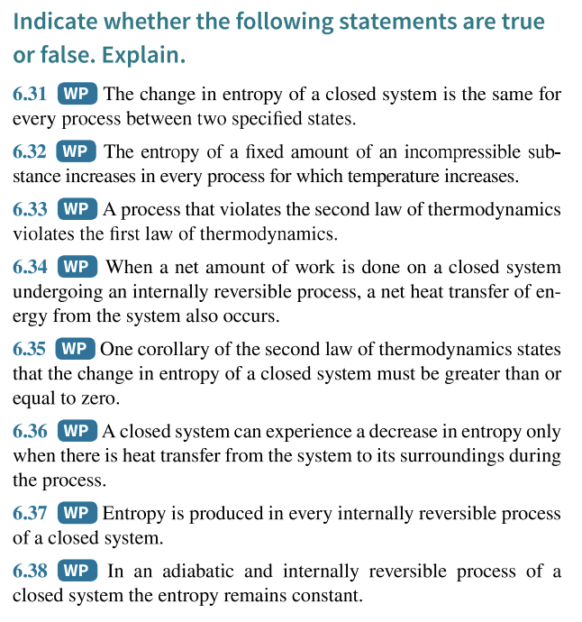 Solved Indicate whether the following statements are true or