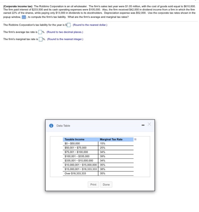 solved-corporate-income-tax-the-robbins-corporation-is-an-chegg