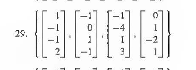 Solved 29. ⎩⎨⎧⎣⎡1−1−12⎦⎤,⎣⎡−101−1⎦⎤,⎣⎡−1−413⎦⎤,⎣⎡01−21⎦⎤⎭⎬⎫ | Chegg.com