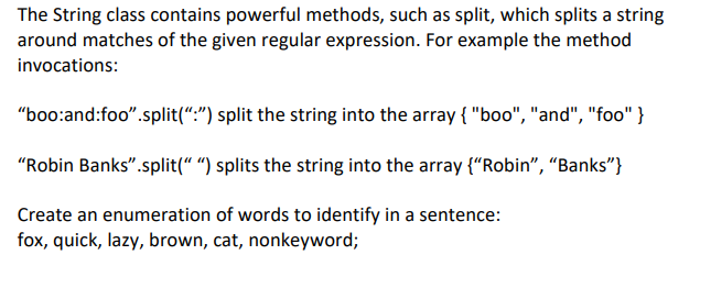 Solved The String class contains powerful methods, such as | Chegg.com