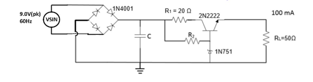 Solved A) Complete the design of the AC-DC circuit below, | Chegg.com