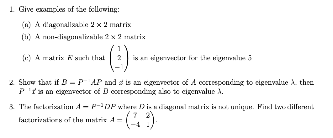 Solved 1. Give examples of the following: (a) A | Chegg.com