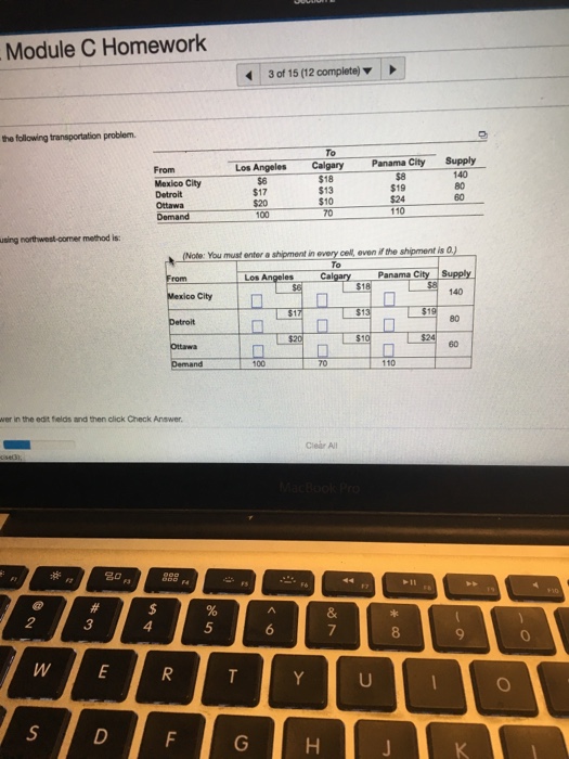 Solved A. The total cost of the initial solution developed | Chegg.com