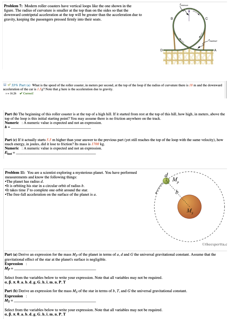 Solved Problem 7 Modern Roller Coasters Have Vertical Lo Chegg Com