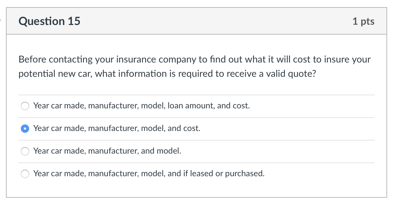 Solved Question 15 1 Pts Before Contacting Your Insurance Chegg Com