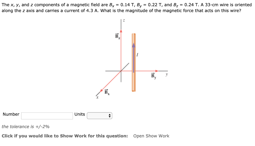 Solved The x, y, and z components of a magnetic field are | Chegg.com